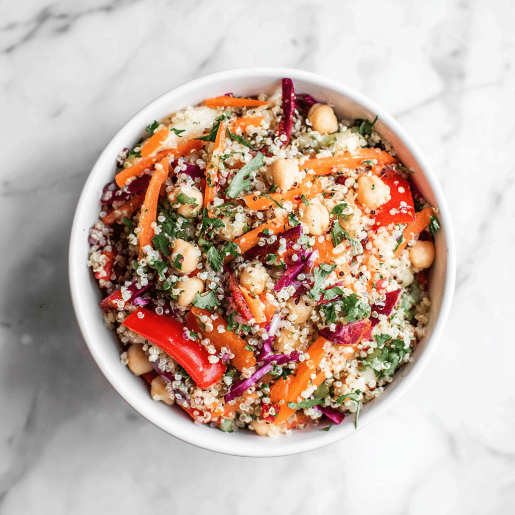 Healthy Quinoa and Chickpea Salad Recipe - Recipe Image