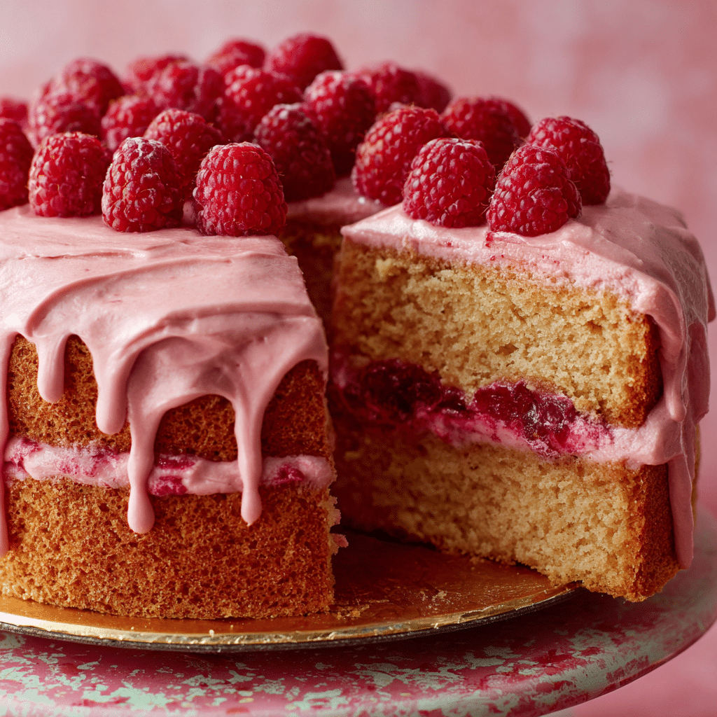 Fresh & Moist Raspberry Layer Cake for Summer Recipe - Recipe Image