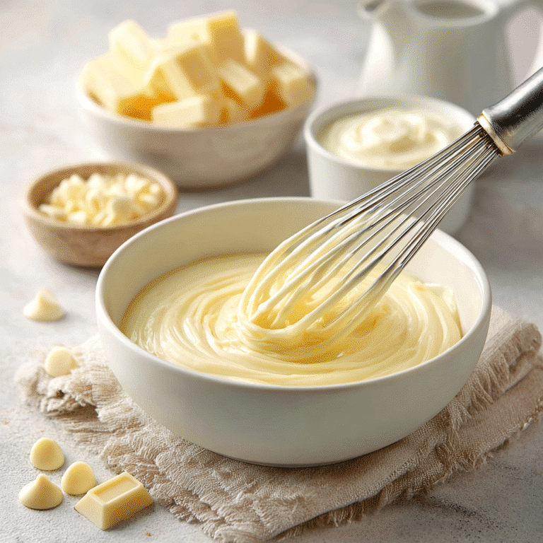 Easy 2-Ingredient White Chocolate Ganache Filling Recipe