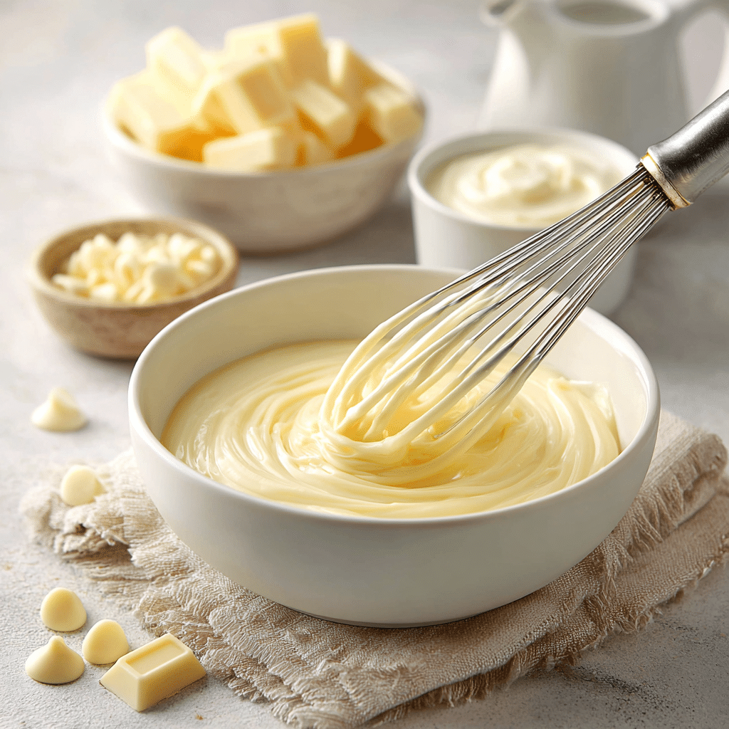 Easy 2-Ingredient White Chocolate Ganache Filling Recipe - Recipe Image
