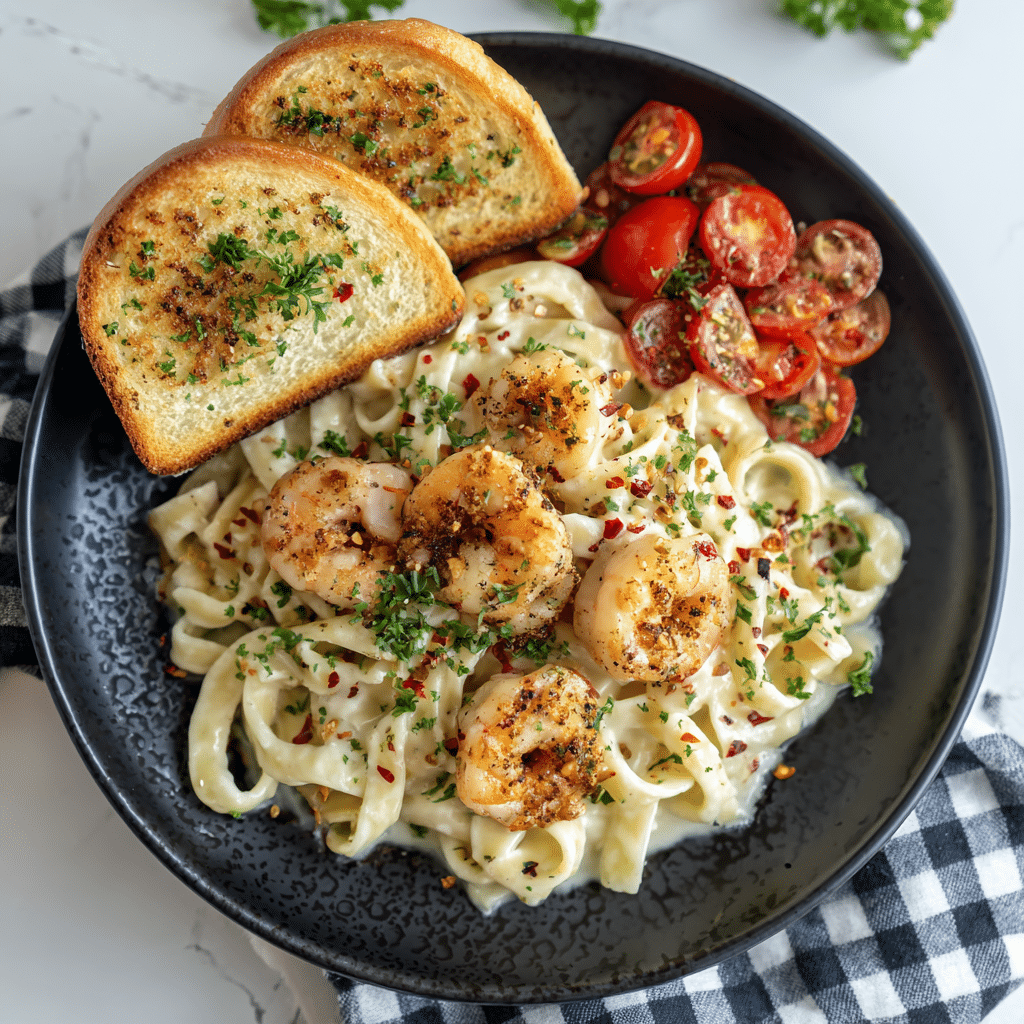 Cajun Shrimp Alfredo Pasta Recipe - Recipe Image