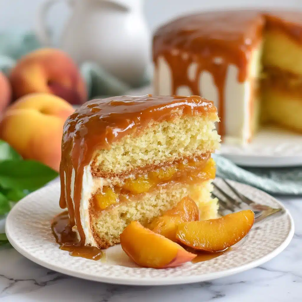Brown Sugar Peach Cake Recipe - Recipe Image