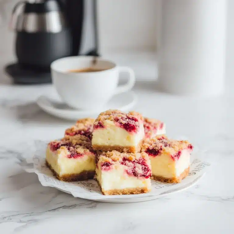 Cherry Cheesecake Bars with Crumble Top Recipe
