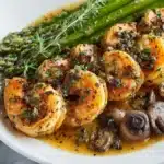 Garlic Butter Shrimp with Asparagus and Mushrooms Recipe
