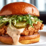 Crispy Chicken Sandwich with Garlic Mayo Recipe