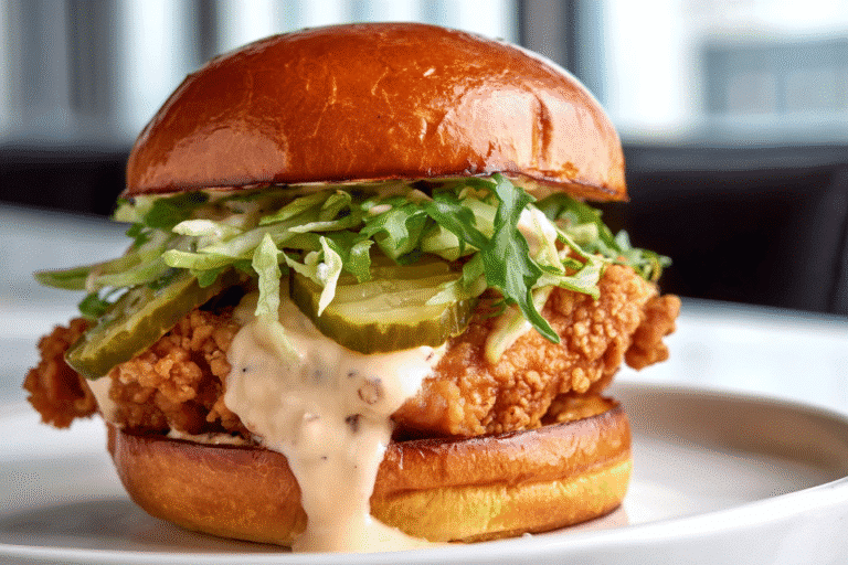 Crispy Chicken Sandwich with Garlic Mayo Recipe