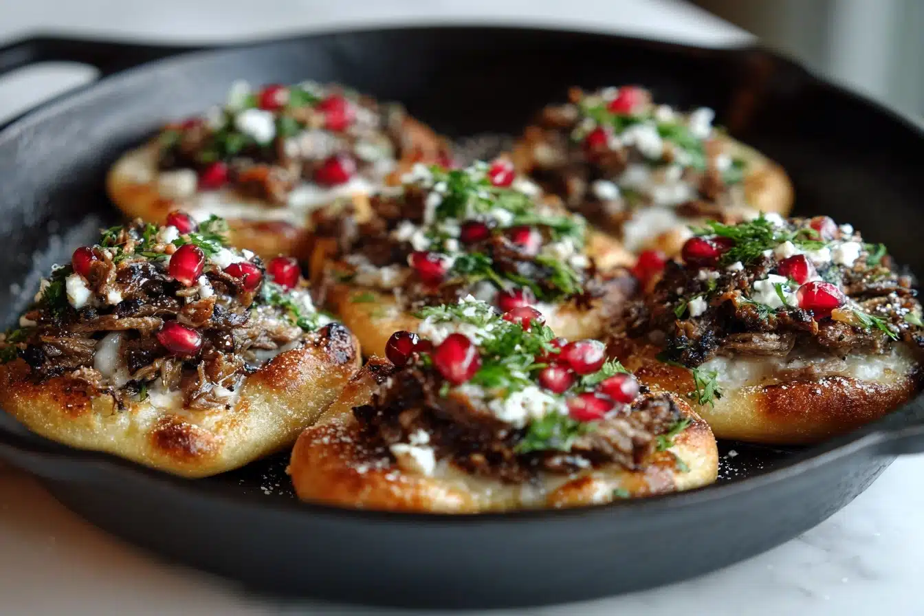 Mini Lamb Flatbreads Recipe - Recipe Image