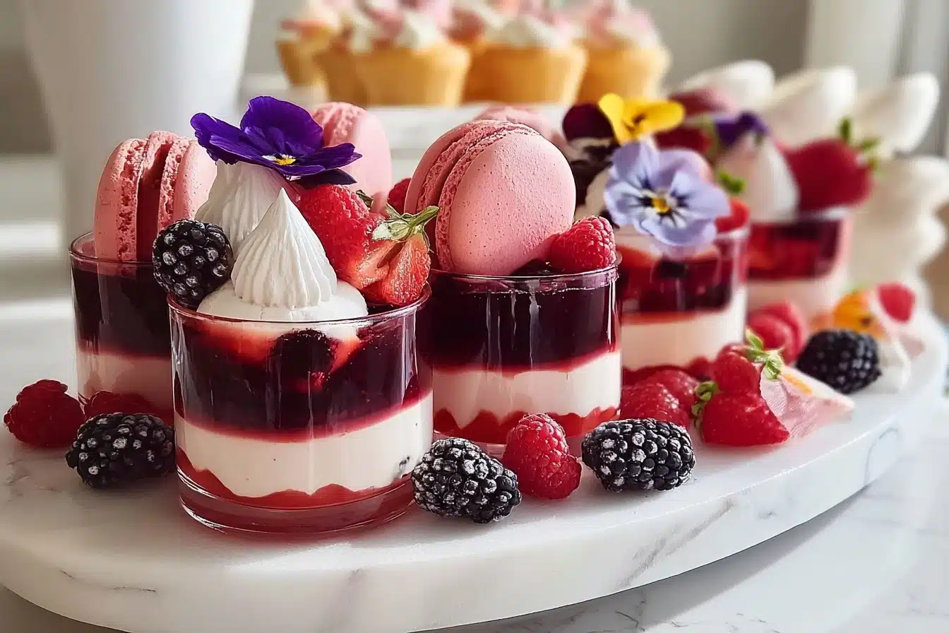 Berry & Flower Parfaits Recipe - Recipe Image