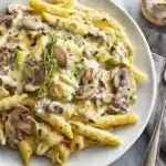 Baked Penne with Leeks and Mushrooms Recipe