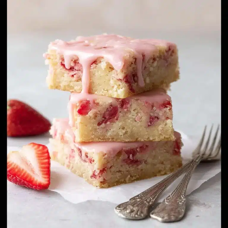 Strawberry Lemon Blondies Recipe