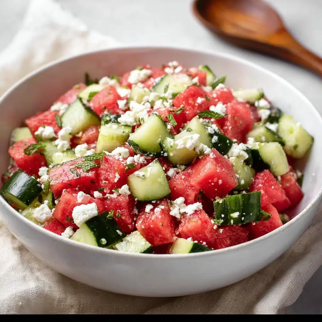 Watermelon Salad with Cucumber and Feta Recipe