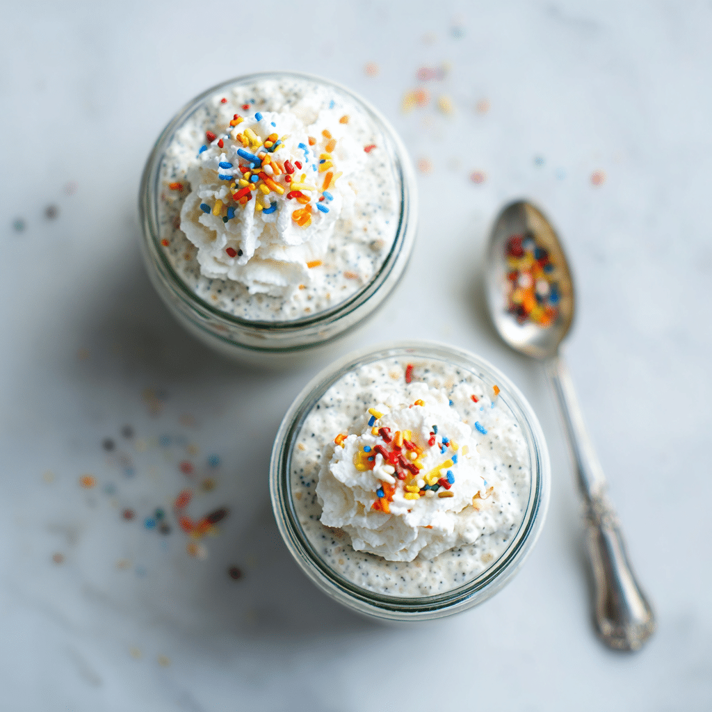 Cake Overnight Oats Recipe - Recipe Image
