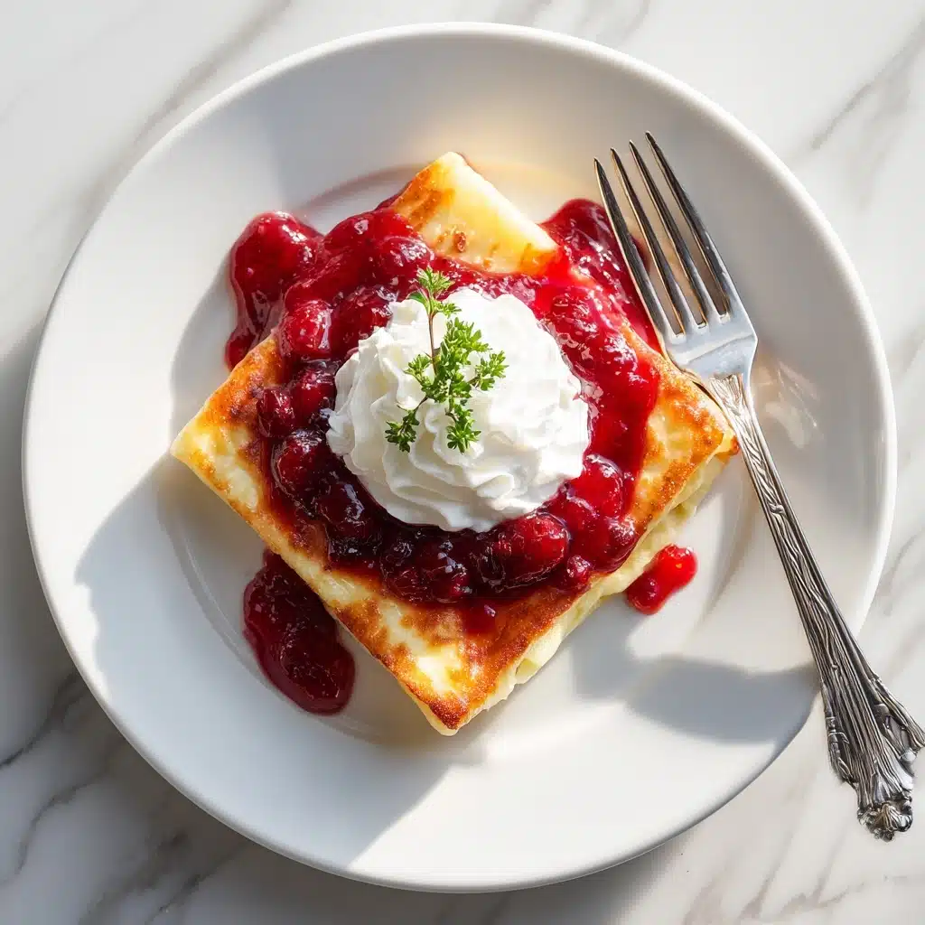 Cheese Blintzes with Cherry Sauce Recipe