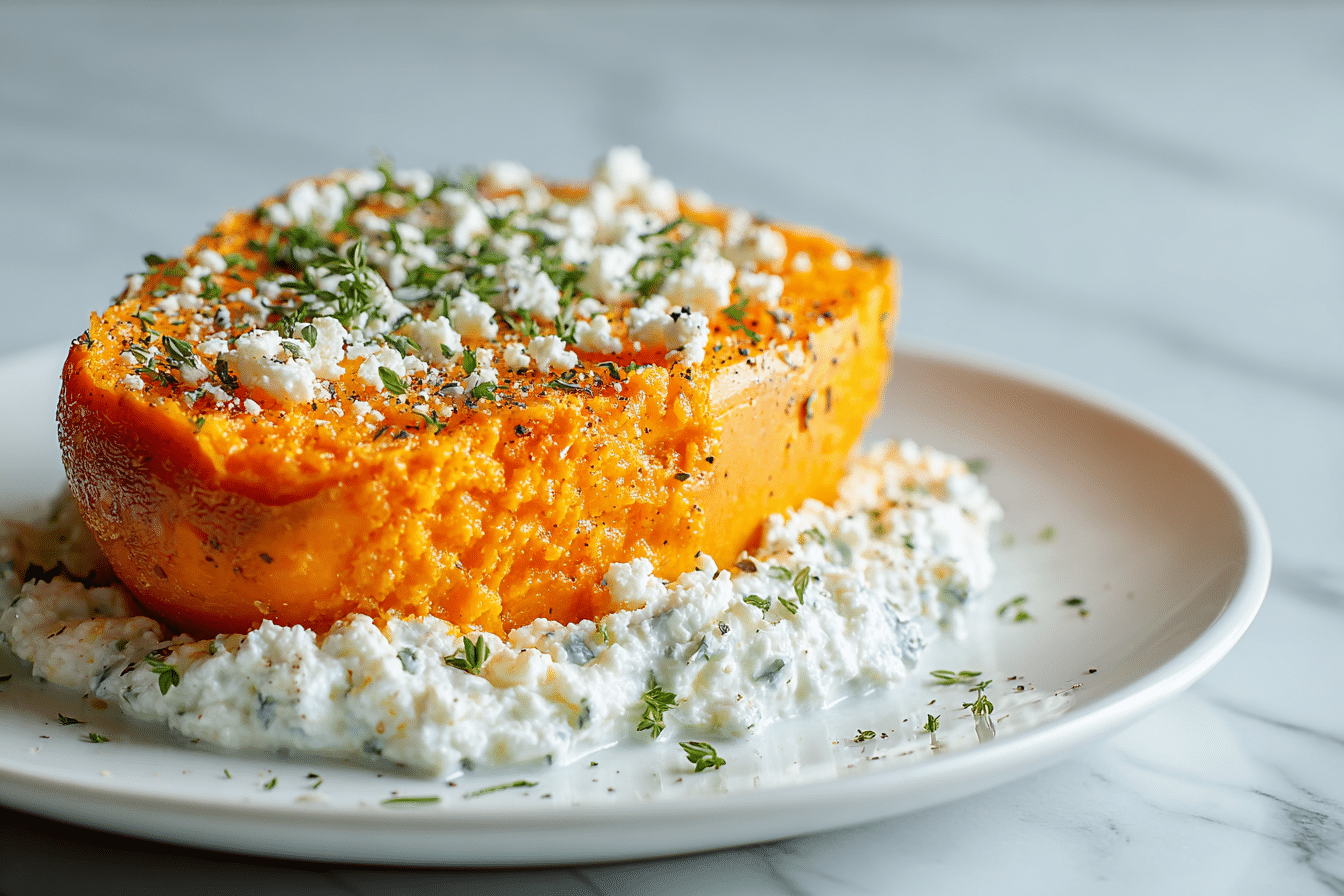 Spread the whipped feta onto a serving plate or shallow bowl Recipe - Recipe Image