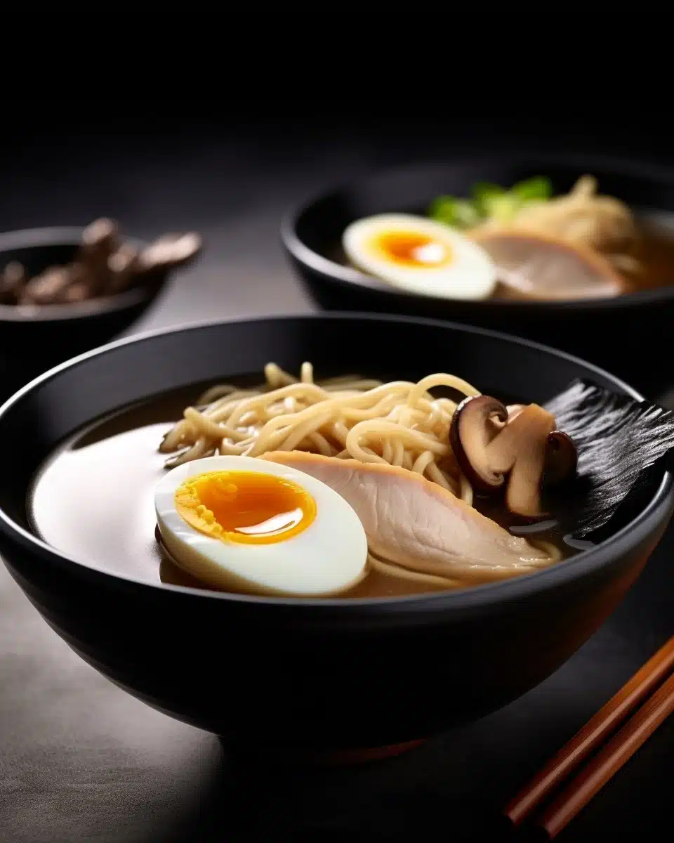 Chicken Ramen in Black Garlic Broth Recipe - Recipe Image