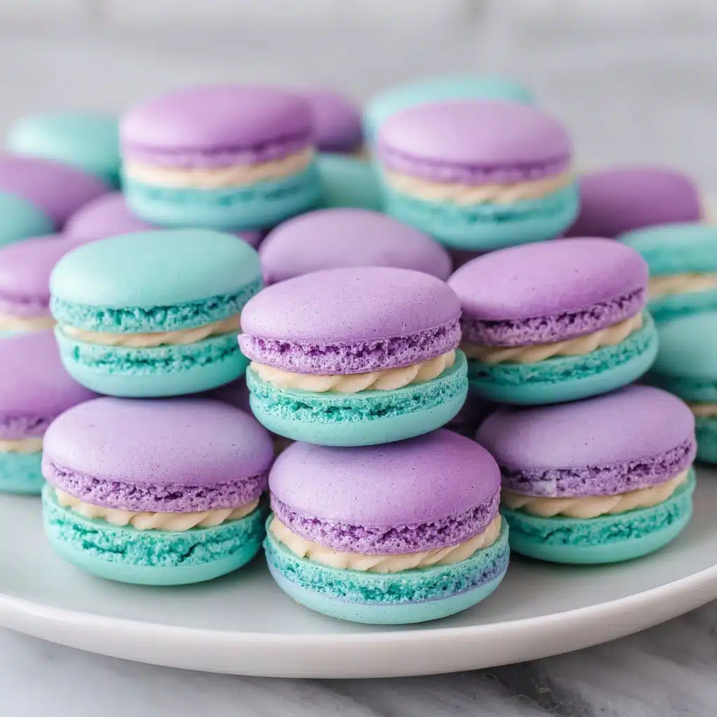 Lavender-Mint Macarons with Champagne Filling Recipe - Recipe Image