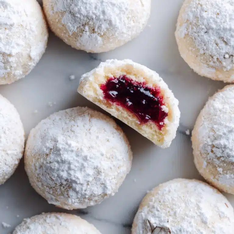 Almond Snow Cookies with Jam Filling Recipe