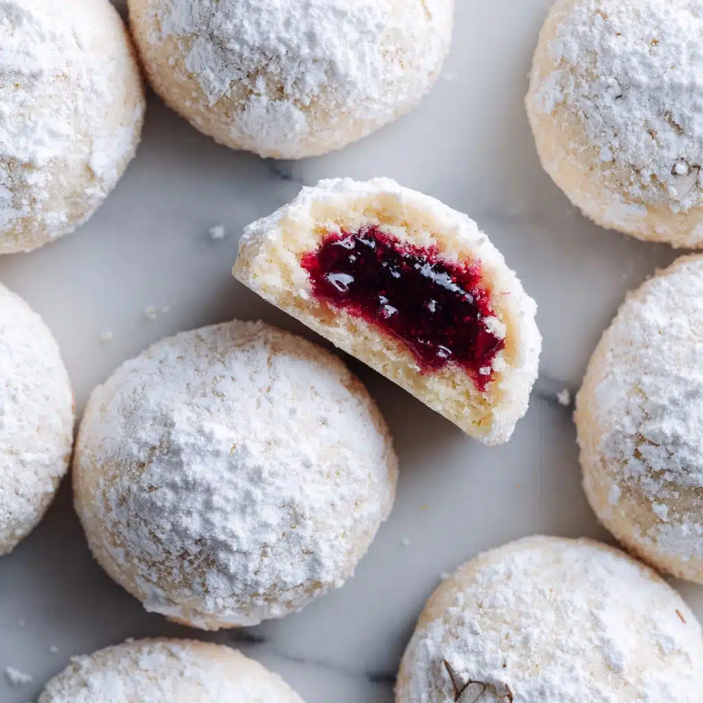 Almond Snow Cookies with Jam Filling Recipe