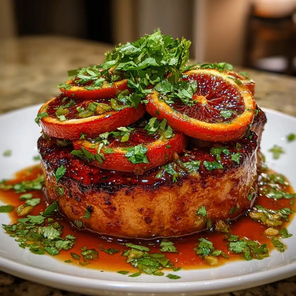 Pan-Seared Piri Piri Pork Chops with Orange Honey Walnut Glaze
 - Recipe Image
