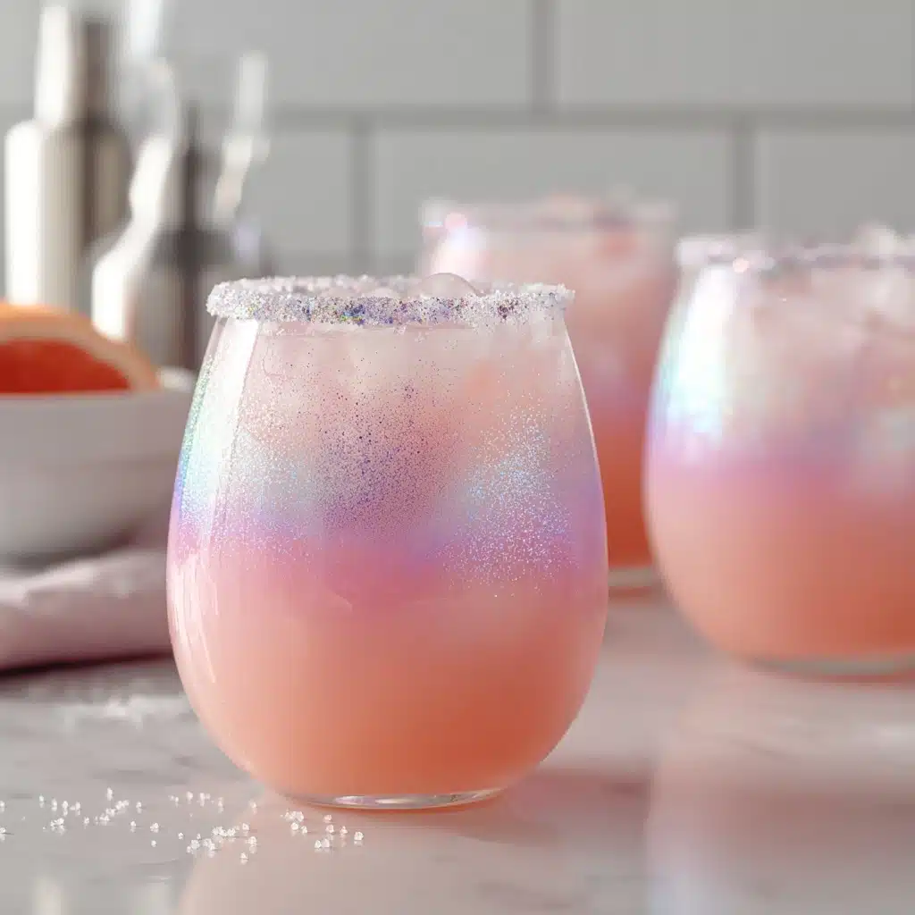 Glittery Mocktails with Sugared Rims Recipe - Recipe Image