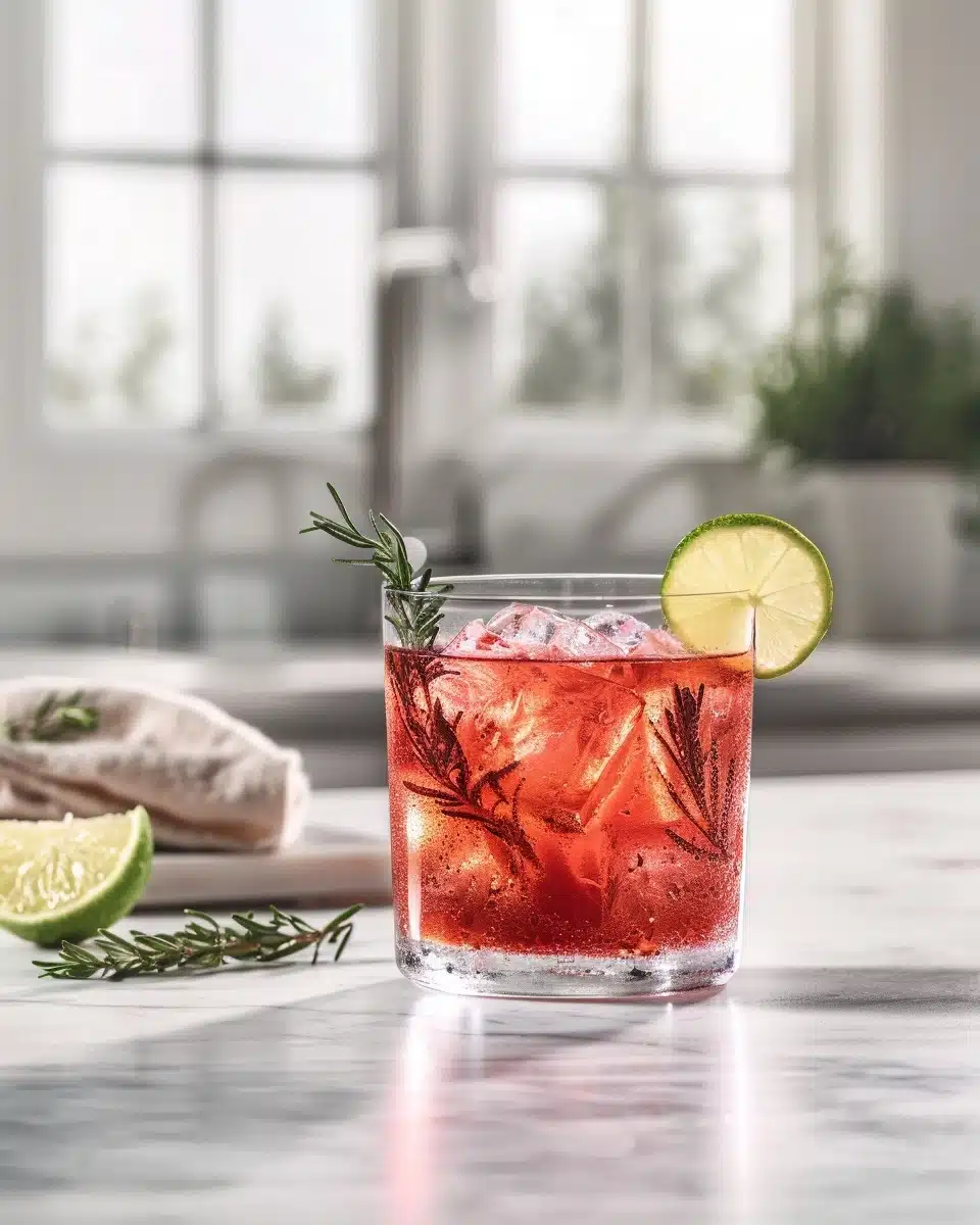 Iced Hibiscus Tea with Lime Recipe - Recipe Image