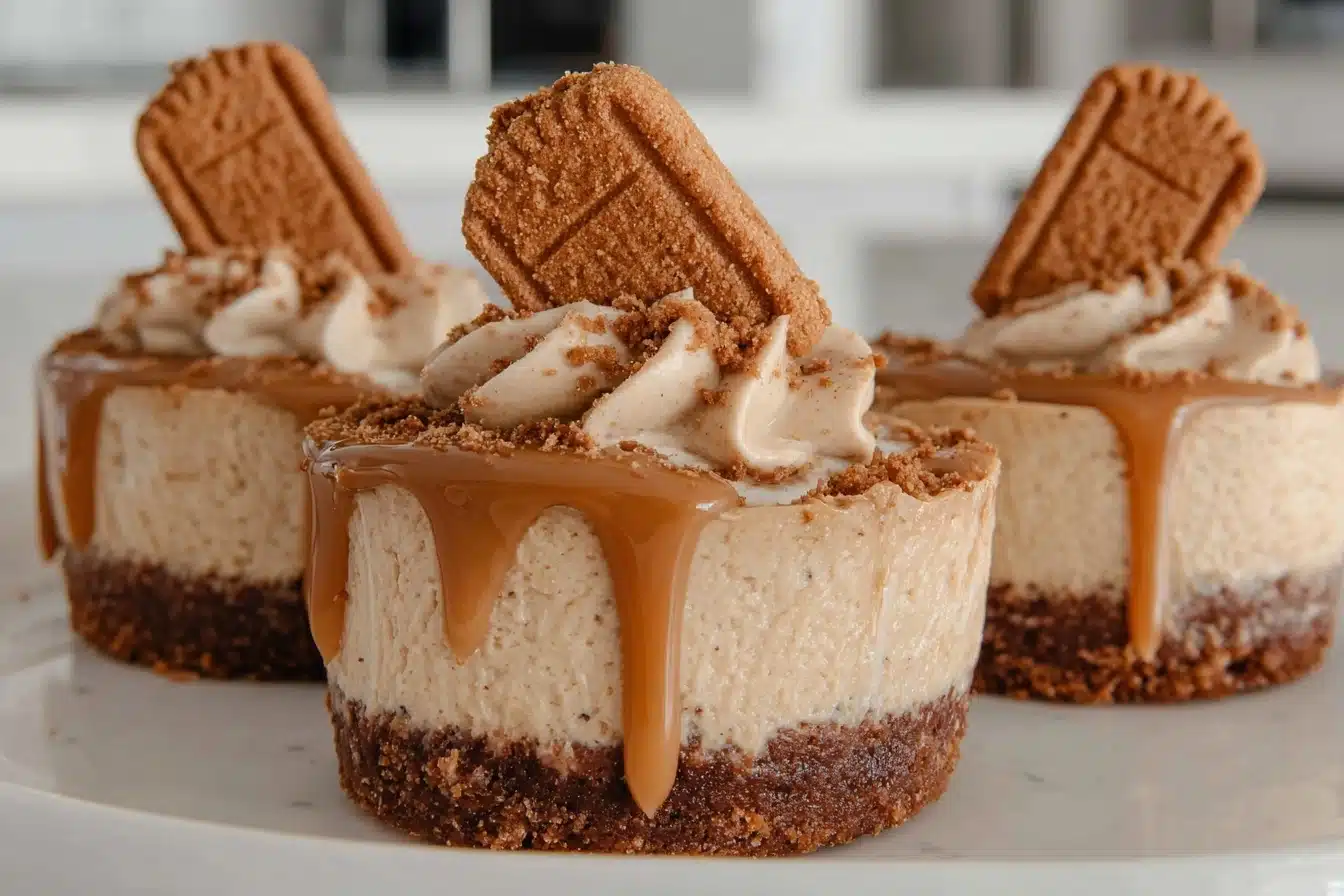 Vegan Cookie Butter Cheesecakes Recipe - Recipe Image