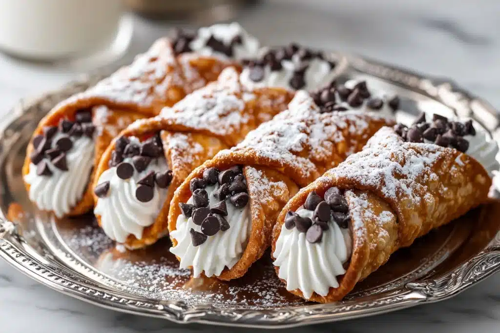 Chocolate Chip Cannoli Cones Recipe