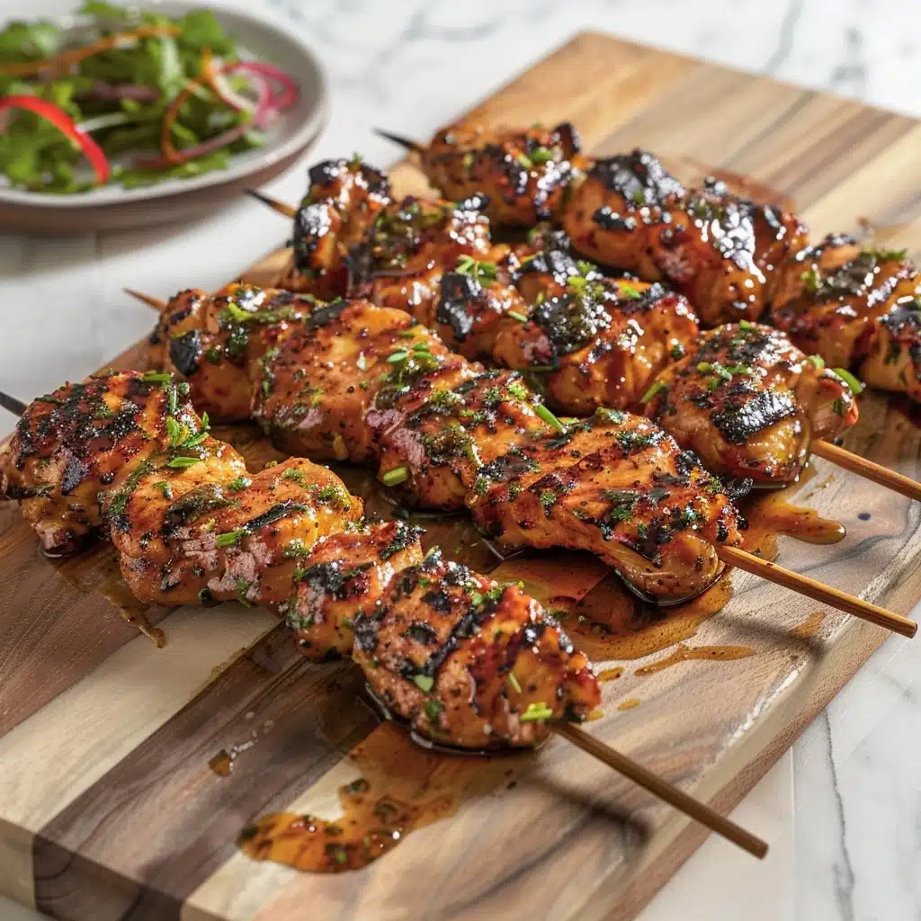 Grilled Thai Coconut Chicken Skewers Recipe