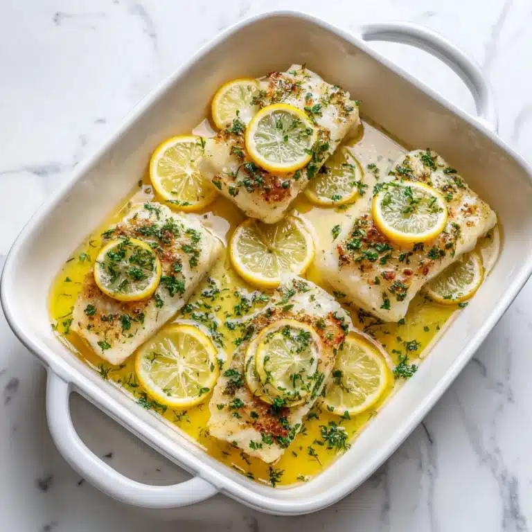 Lemon Garlic Baked Cod Recipe