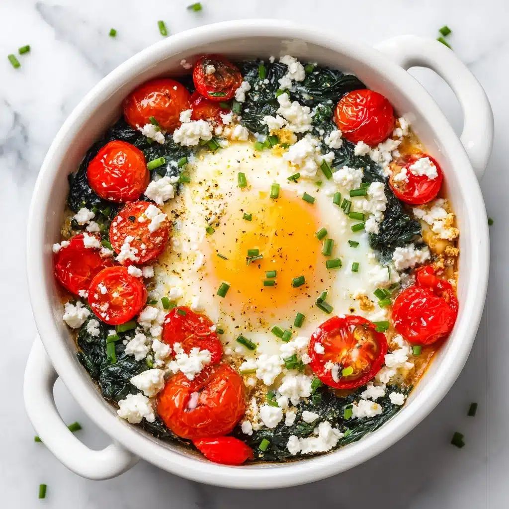 Mediterranean Baked Feta Eggs Recipe - Recipe Image