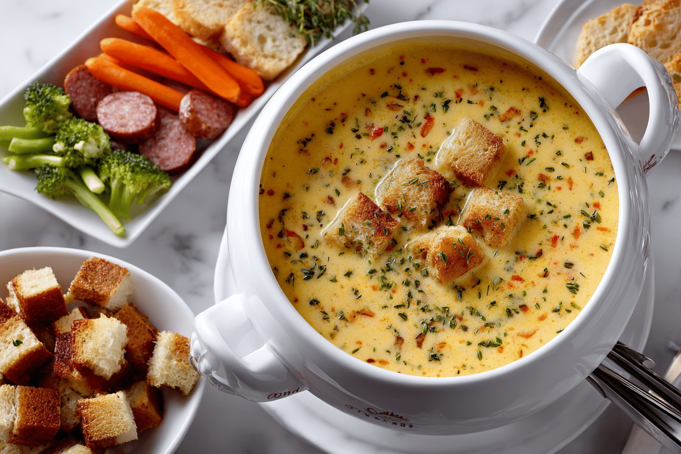 Best Cheese Fondue Recipe Ever Recipe - Recipe Image