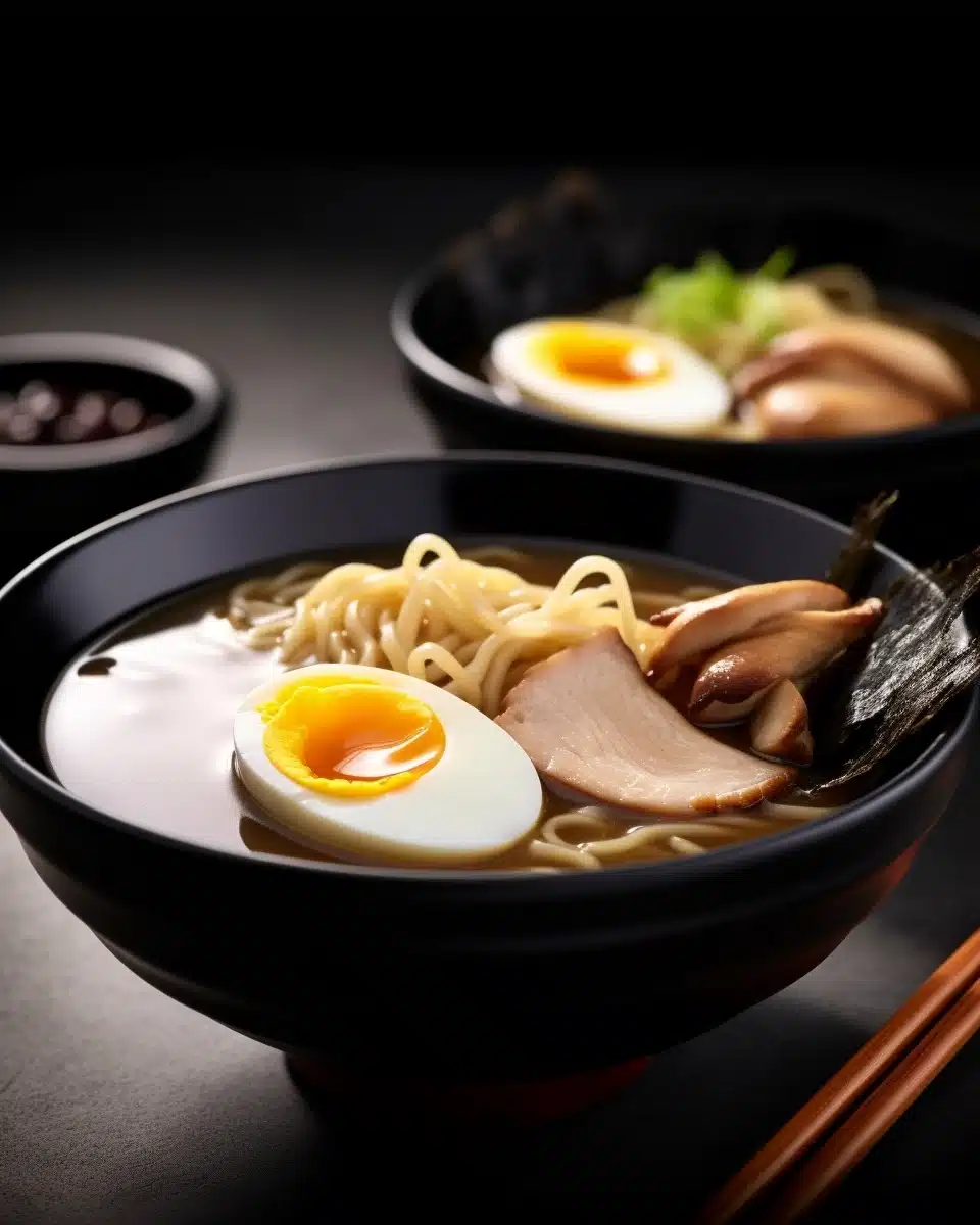 Chicken Ramen in Black Garlic Broth Recipe - Recipe Image