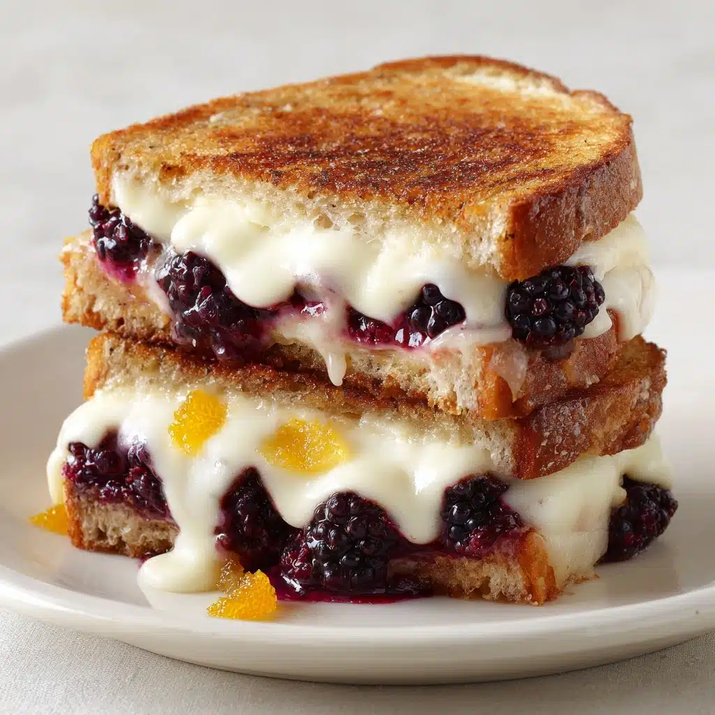Blackberry & Brie Grilled Cheese with Candied Lemons Recipe