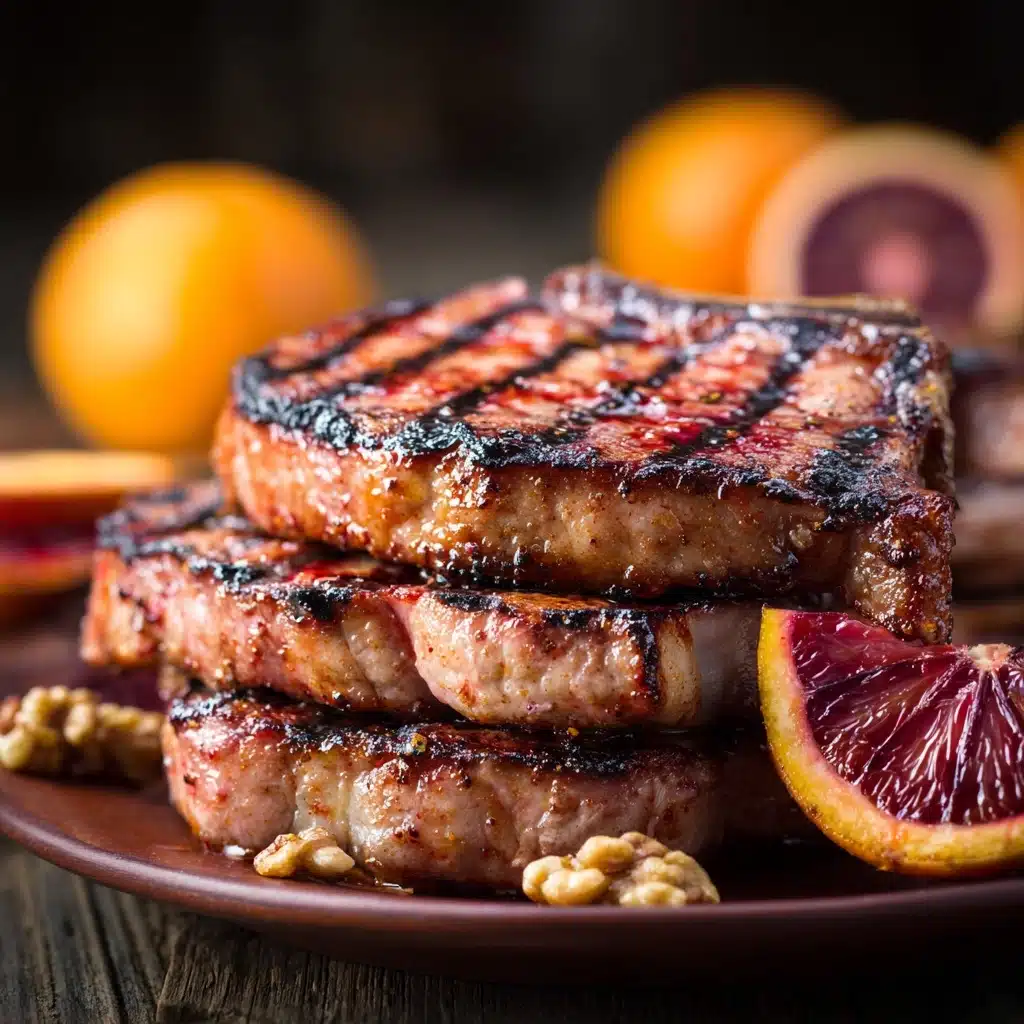 Pan-Seared Piri Piri Pork Chops with Orange Honey Walnut Glaze
 - Recipe Image