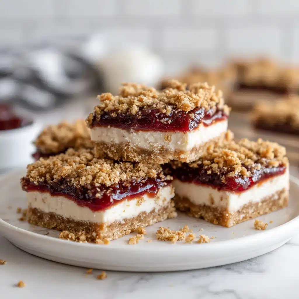 Cherry Cheesecake Bars with Crumble Top Recipe - Recipe Image