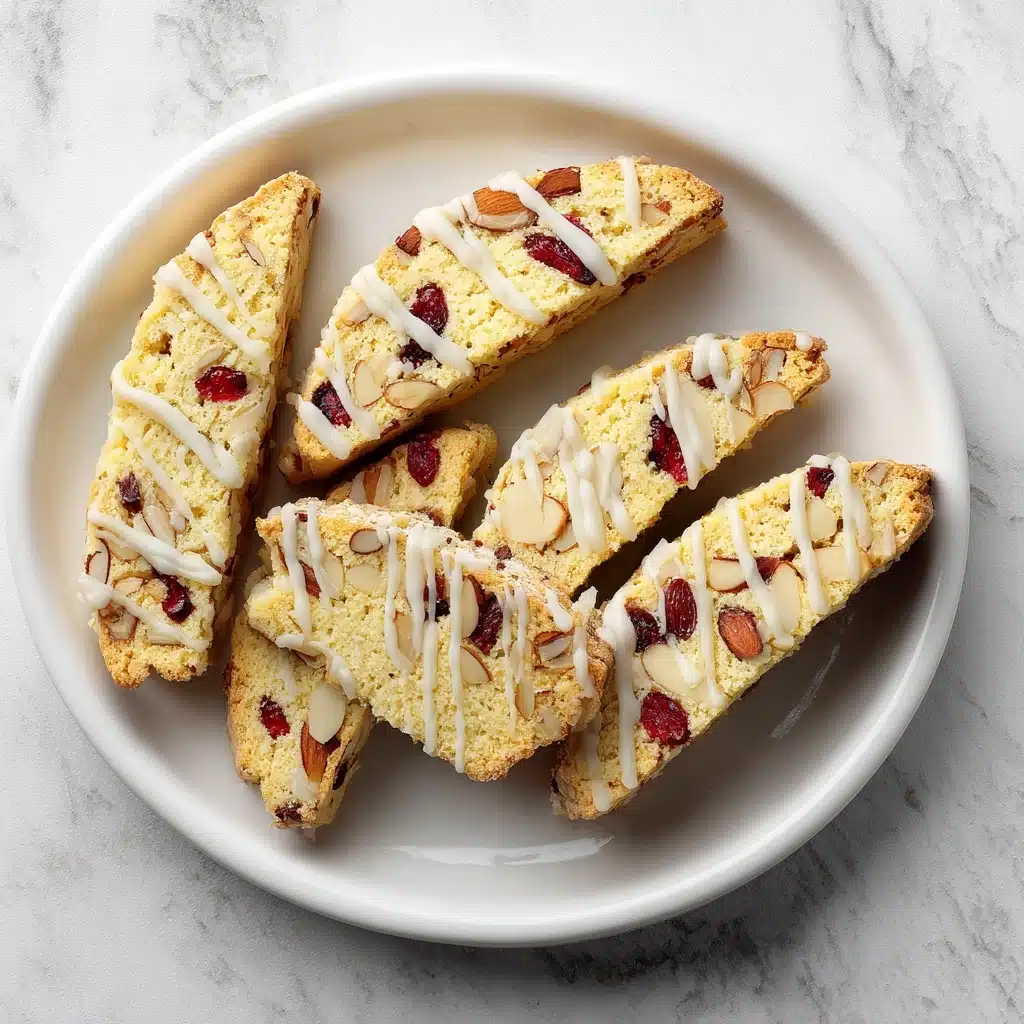 Cherry Almond Biscotti with Drizzle Glaze Recipe - Recipe Image