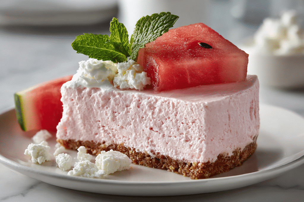 No‑Bake Watermelon Cheesecake Recipe