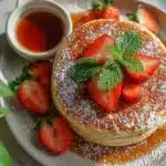 Strawberry Soufflé Pancake Donuts Recipe