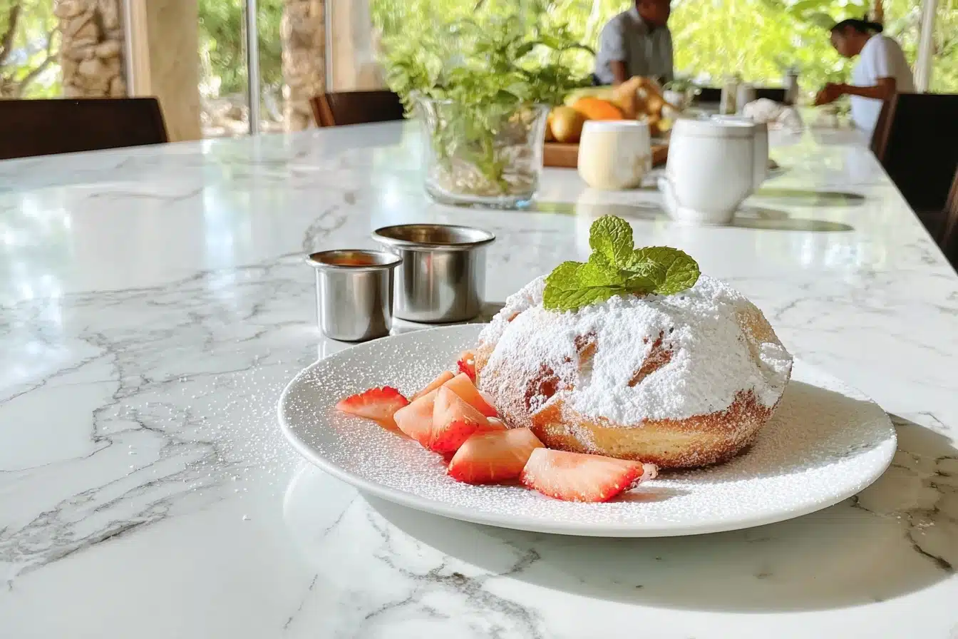 Strawberry Soufflé Pancake Donuts Recipe - Recipe Image