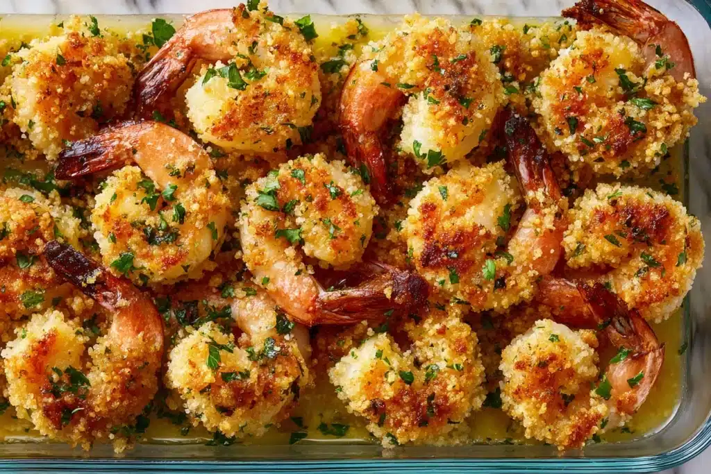 Magic Crispy Garlic Butter Baked Shrimp Recipe