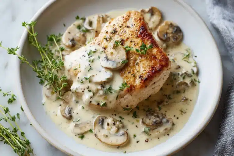 One-Pan Mushroom Asiago Chicken Recipe