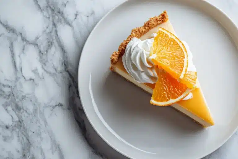 Fresh Orange Pie with Whipped Cream Recipe