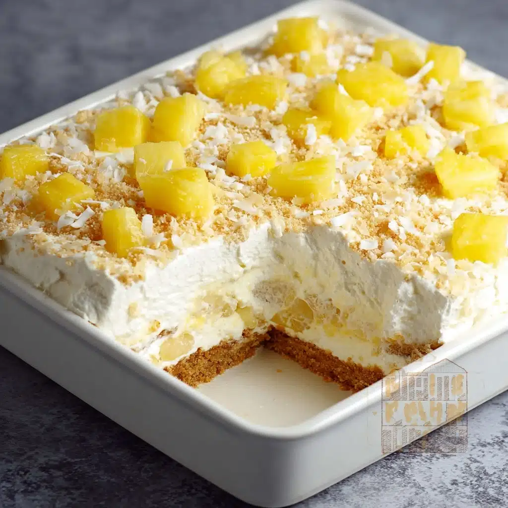 No-Bake Pineapple Cream Dessert Recipe - Recipe Image