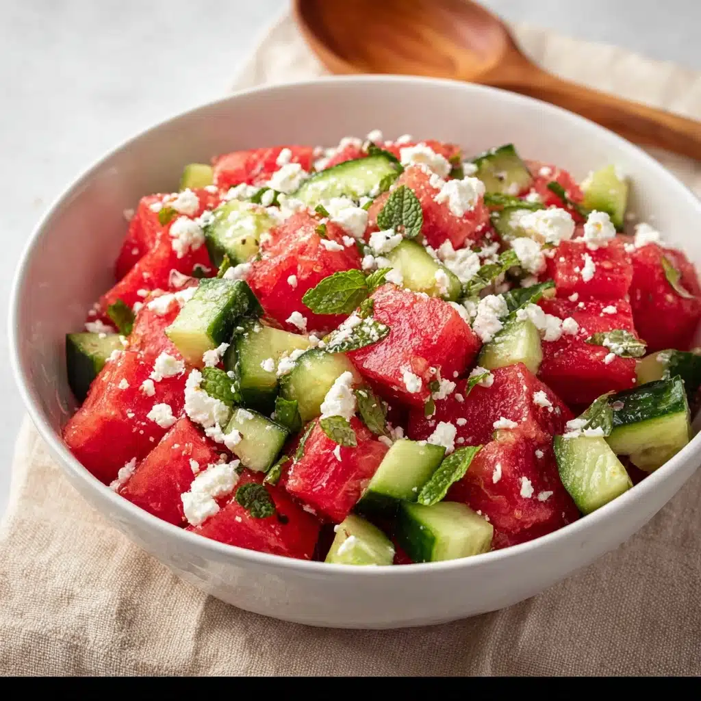 Watermelon Salad with Cucumber and Feta Recipe - Recipe Image