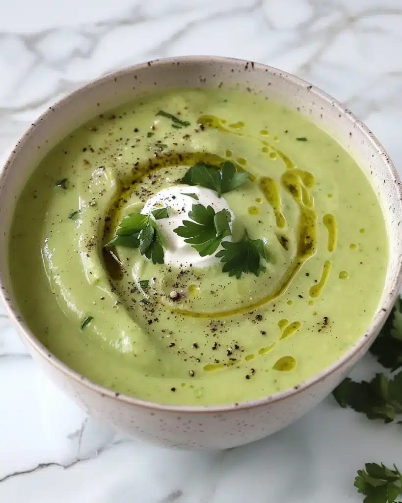 Creamy Zucchini Soup with Yogurt & Herbs Recipe